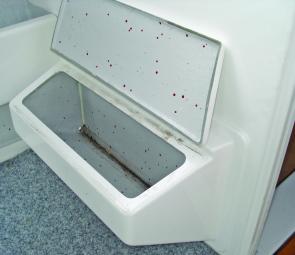 The footrests are put to full use by having a hinged lid to offer two handy storage compartments.